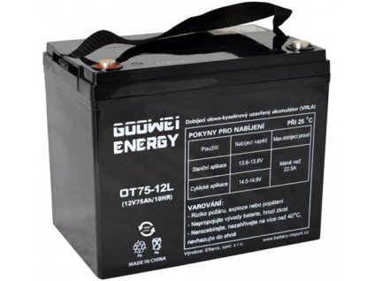 Goowei OTL75-12, Batéria 12V, 75Ah, AGM, M6