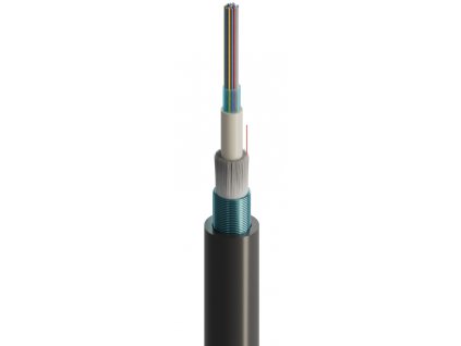 FIBRAIN SSC-T30U, optický kábel, zemný, ARMOR, 12-vlákno, G.652D, 7.6mm, CLT, 1500N