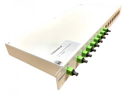 FIBRAIN PLC splitter 1x8, 1U, SC/APC, 19" rackmount