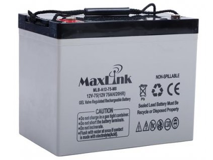 MaxLink Olovená batéria 12V 75Ah, AGM, M8