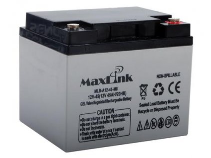 MaxLink Olovená batéria 12V 45Ah, AGM, M6
