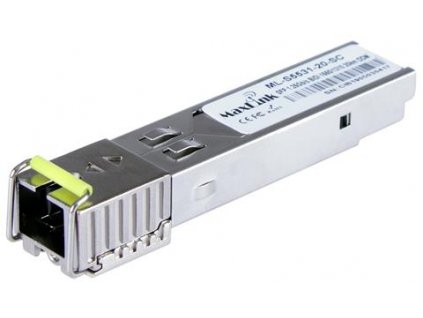 MaxLink SFP modul 1,25Gbps, 20km, WDM, DDM, TX1550/RX1310 (SC/SM)