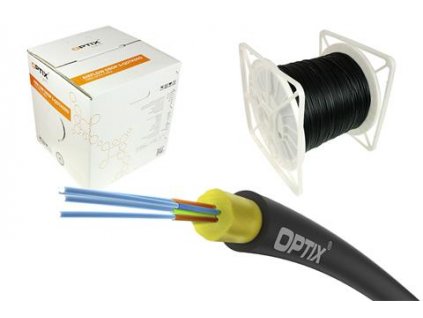 OPTIX DROP (1000m), Optický kábel, 8-vlákno, G.657A2 3,4mm, Eca, 800N