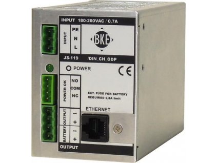 BKE Napájací zdroj/nabíjač na DIN lištu s dohľadom 54,5 V, 120W 2,5A, LAN