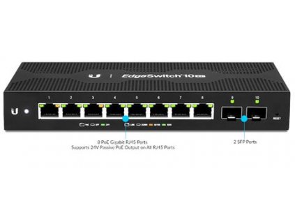 Ubiquiti EdgeSwitch 10XP, 8x GLAN, 2x SFP, PoE