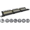 19" patch panel Solarix 24xRJ45 CAT6 UTP s vyvazovací lištou černý 0,5U SX24HD-6-UTP-BK obrázok | Wifi shop wellnet.sk