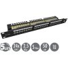 19" patch panel Solarix 24 x RJ45 CAT6 UTP s vyvazovací lištou 1U SX24L-6-UTP-BK-N obrázok | Wifi shop wellnet.sk