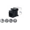 Zařezávací keystone Solarix CAT5E UTP RJ45 SXKJ-5E-UTP-BK obrázok | Wifi shop wellnet.sk