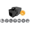 MULTIPACK 24 ks - samořezný keystone Solarix CAT6 UTP SXKJ-6-UTP-BK-SA Component Level a 4PPoE obrázok | Wifi shop wellnet.sk