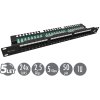 19" patch panel Solarix 24 x RJ45 CAT5E UTP s vyvazovací lištou 1U SX24L-5E-UTP-BK-N obrázok | Wifi shop wellnet.sk