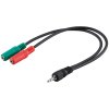 PremiumCord Adaptér 4pin 3,5mm-2x stereo 3,5mm M/2xF obrázok | Wifi shop wellnet.sk