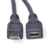 PremiumCord Kabel prodlužovací micro USB 2.0 M-F, černý 2m obrázok | Wifi shop wellnet.sk