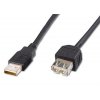 PremiumCord USB 2.0 kabel prodlužovací, A-A, 0,5m, černý obrázok | Wifi shop wellnet.sk