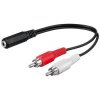 PremiumCord Kabel Jack 3.5mm-2xCINCH F/M 20cm obrázok | Wifi shop wellnet.sk