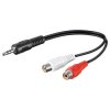 PremiumCord Kabel Jack 3.5mm-2xCINCH M/F 20cm obrázok | Wifi shop wellnet.sk