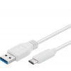 PremiumCord USB-C/male - USB 3.0 A/Male, bílý, 1m obrázok | Wifi shop wellnet.sk