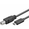 PremiumCord USB-C/male - USB 2.0 B/male, černý,1m obrázok | Wifi shop wellnet.sk
