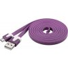 PremiumCord Kabel microUSB 2.0, A-B, plochý, fialový obrázok | Wifi shop wellnet.sk