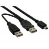 PremiumCord USB 2.0 napájecí Y kabel A/M + A/M -- A/M mini 0.4m + 0.5m obrázok | Wifi shop wellnet.sk