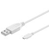 PremiumCord Kabel micro USB 2.0, A-B 0,5m, bílá obrázok | Wifi shop wellnet.sk