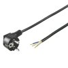 PremiumCord Flexo kabel síťový třížilový 230V s úhlovou vidlicí 2m černá obrázok | Wifi shop wellnet.sk