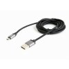 GEMBIRD Opletaný MicroUSB - USB 2.0, M/M, 1,8 m, černý obrázok | Wifi shop wellnet.sk