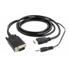 GEMBIRD Redukce HDMI to VGA + audio, 1,8m obrázok | Wifi shop wellnet.sk