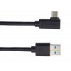 PremiumCord Kabel USB typ C/M zahnutý konektor 90° - USB 3.0 A/M, 50cm obrázok | Wifi shop wellnet.sk