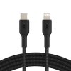 BELKIN kabel oplétaný USB-C - Lightning, 1m, černý obrázok | Wifi shop wellnet.sk