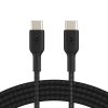 BELKIN kabel oplétaný USB-C - USB-C, 1m, černý obrázok | Wifi shop wellnet.sk