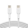 BELKIN kabel oplétaný USB-C - USB-C, 1m, bílý obrázok | Wifi shop wellnet.sk