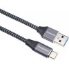 PremiumCord kabel USB-C - USB 3.0 A (USB 3.1 generation 1, 3A, 5Gbit/s) 3m oplet obrázok | Wifi shop wellnet.sk