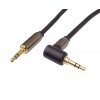 PremiumCord HQ stíněný kabel stereo Jack 3.5mm - Jack 3.5mm zahnutý 90° 1,5m obrázok | Wifi shop wellnet.sk