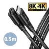 AXAGON BUCM32-CF05AB prodlužovací kabel USB-C (M) <-> USB-C (F), 0.5m, USB 20Gbps, PD 240W ALU oplet obrázok | Wifi shop wellnet.sk