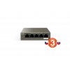 Tenda TEG1105P-4-63W PoE AT switch 4x PoE 802.3af/at, 5x 1 Gb/s, PoE celkem 63W, fanless, PoE+ obrázok | Wifi shop wellnet.sk