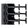 19" vyvazovací panel 45U - Hřeben, dvouřadý černý obrázok | Wifi shop wellnet.sk