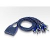 ATEN 4port KVM USB mini, audio, 0.9 metru kabely obrázok | Wifi shop wellnet.sk
