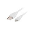 LANBERG Kabel USB 2.0 AM/Micro, 1m, bílý obrázok | Wifi shop wellnet.sk