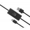 AKASA - USB 2.0 typ A na typ C kabel se switchem obrázok | Wifi shop wellnet.sk
