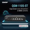 QNAP switch QSW-1105-5T (5x 2,5GbE port, pasiv. chlazení, 100M/ 1G/ 2,5G, Broadcom Chipset) obrázok | Wifi shop wellnet.sk