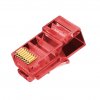 Konektor UTP RJ45 lanko/licna, pozlacená 3u, Cat5e, červená, 10ks obrázok | Wifi shop wellnet.sk