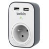 BELKIN SurgeStrip přep.ochrana,1 zásuvka,306J,2USB obrázok | Wifi shop wellnet.sk