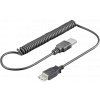 Kabel USB prodlužovací A-A, 0,5-1,5 m, kroucený, černý obrázok | Wifi shop wellnet.sk