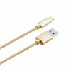 ALIGATOR PREMIUM 2A kabel, Lightning 2m, zlatý obrázok | Wifi shop wellnet.sk