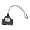 Rozdeľovací adaptér RJ45, 1x8p8c/2x8p4c, PC-PC, tienený