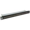 19" Patch panel LYNX 24port, STP, Cat6A, krone, čierny