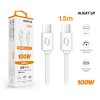Datový kabel ALIGATOR POWER 100W, USB-C/USB-C 5A, 1,5m bílý image 1 | Wifi shop wellnet.sk