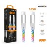 ALIGATOR Datový kabel LIGHT 3A, 65W USB-C/USB-C 1,2m image 2 | Wifi shop wellnet.sk