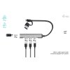 i-tec USB-A/USB-C Metal HUB 1x USB-C 3.1 + 3x USB 2.0 image 2 | Wifi shop wellnet.sk