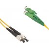 FIBRAIN Optický patchcord E2000/APC - FC/PC 10m, Gold, 2.8mm, duplex, SM, G657A1